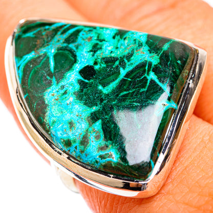 Malachite In Chrysocolla Rings handcrafted by Ana Silver Co - RING118758