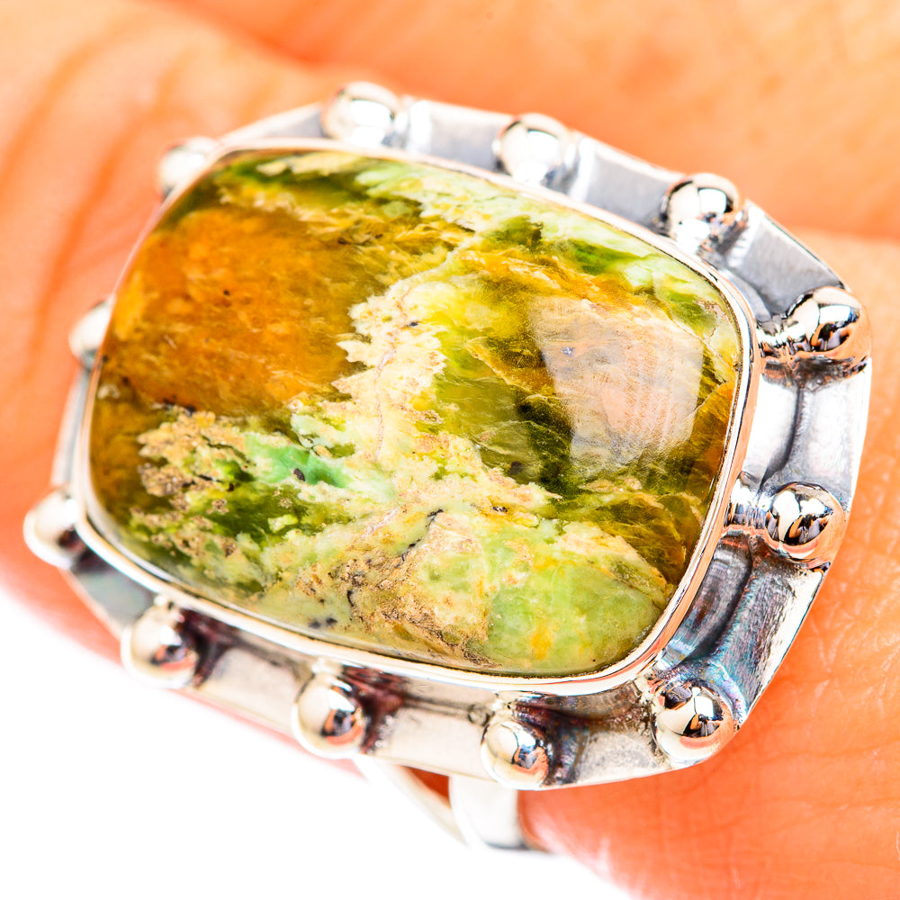 Australian Green Opal Rings handcrafted by Ana Silver Co - RING118761