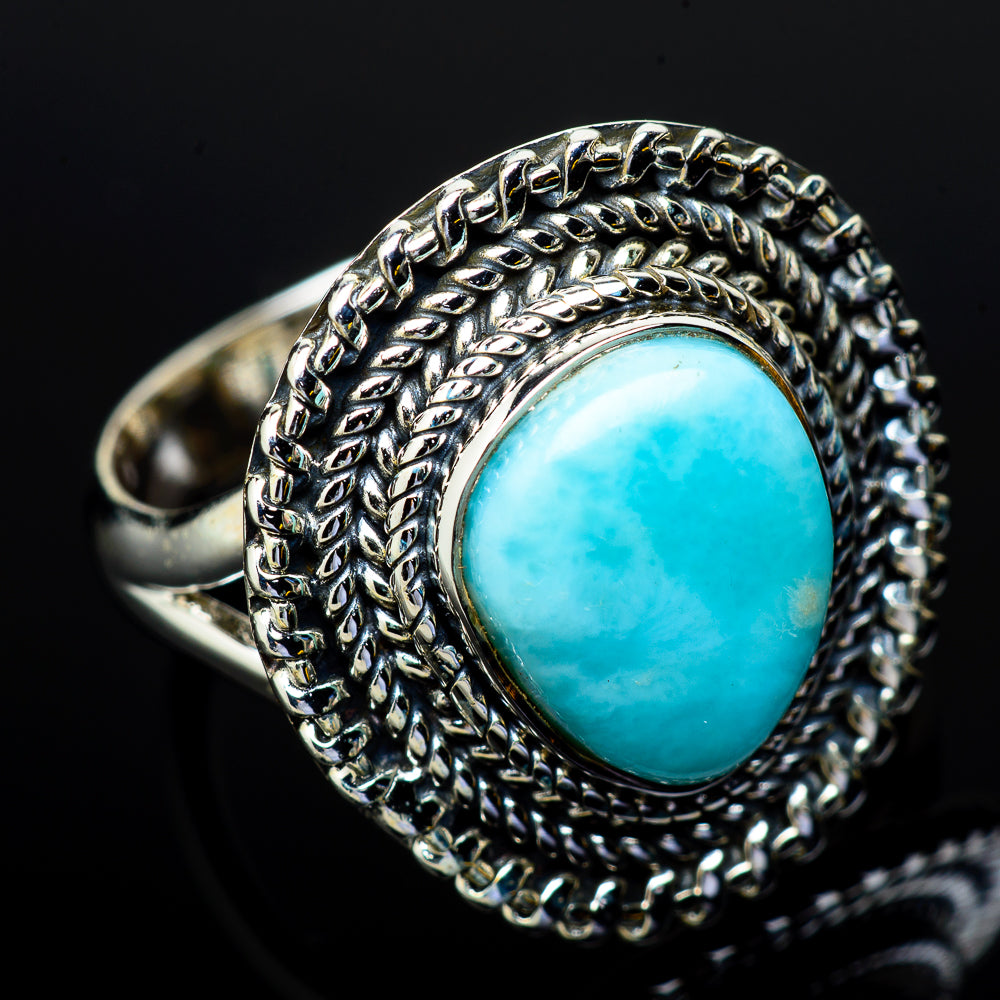 Larimar Rings handcrafted by Ana Silver Co - RING11878