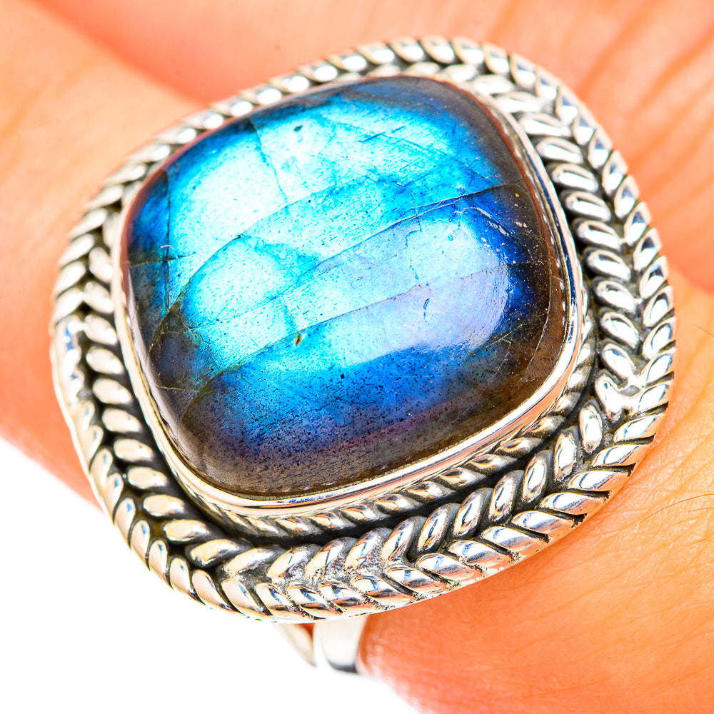 Labradorite Rings handcrafted by Ana Silver Co - RING118792
