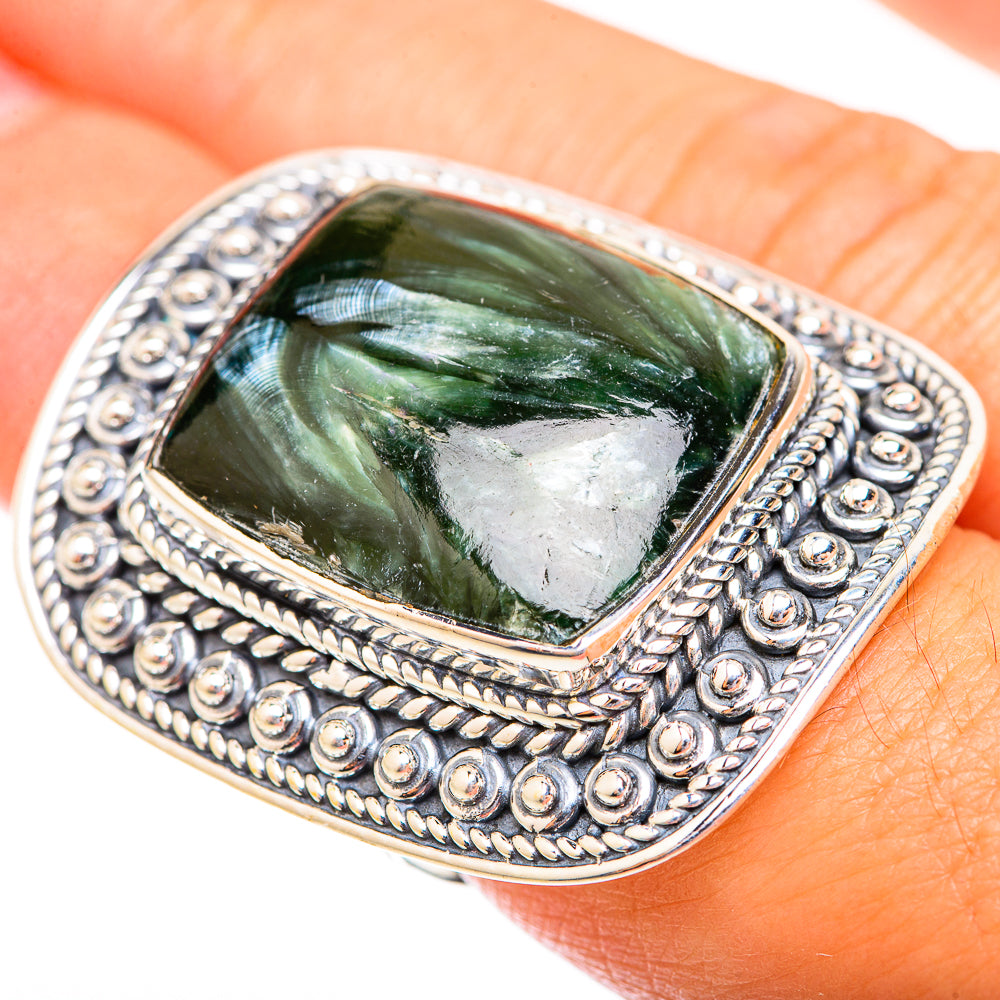 Seraphinite Rings handcrafted by Ana Silver Co - RING118794