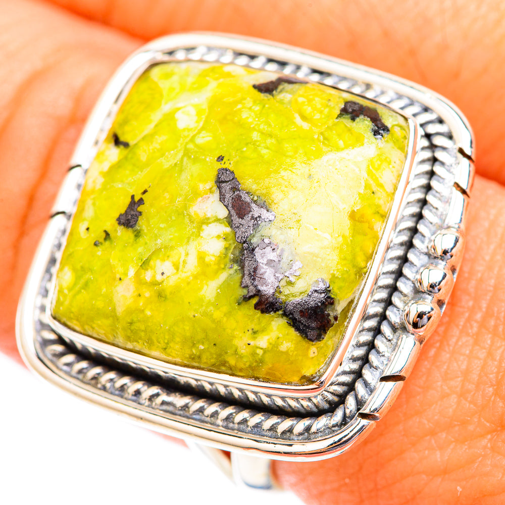 Lizardite Rings handcrafted by Ana Silver Co - RING118796