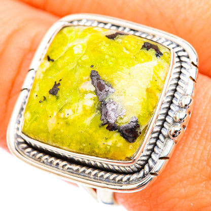 Lizardite Rings handcrafted by Ana Silver Co - RING118796