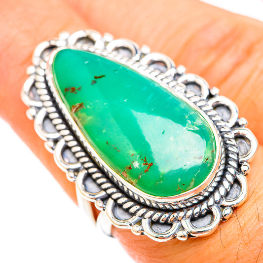 Chrysoprase Rings handcrafted by Ana Silver Co - RING118799
