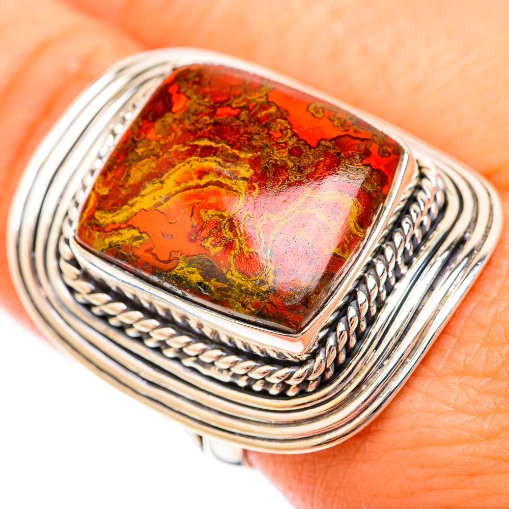 Crazy Lace Agate Rings handcrafted by Ana Silver Co - RING118801