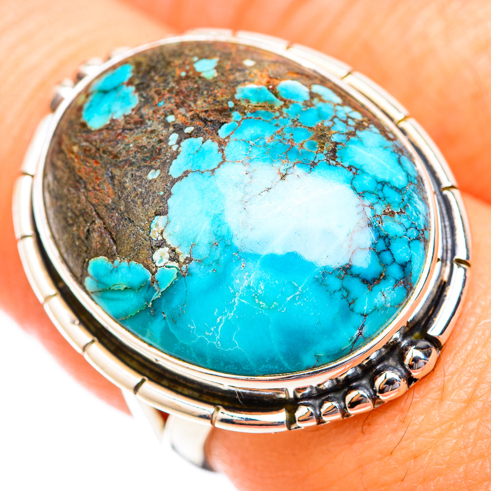 Tibetan Turquoise Rings handcrafted by Ana Silver Co - RING118823