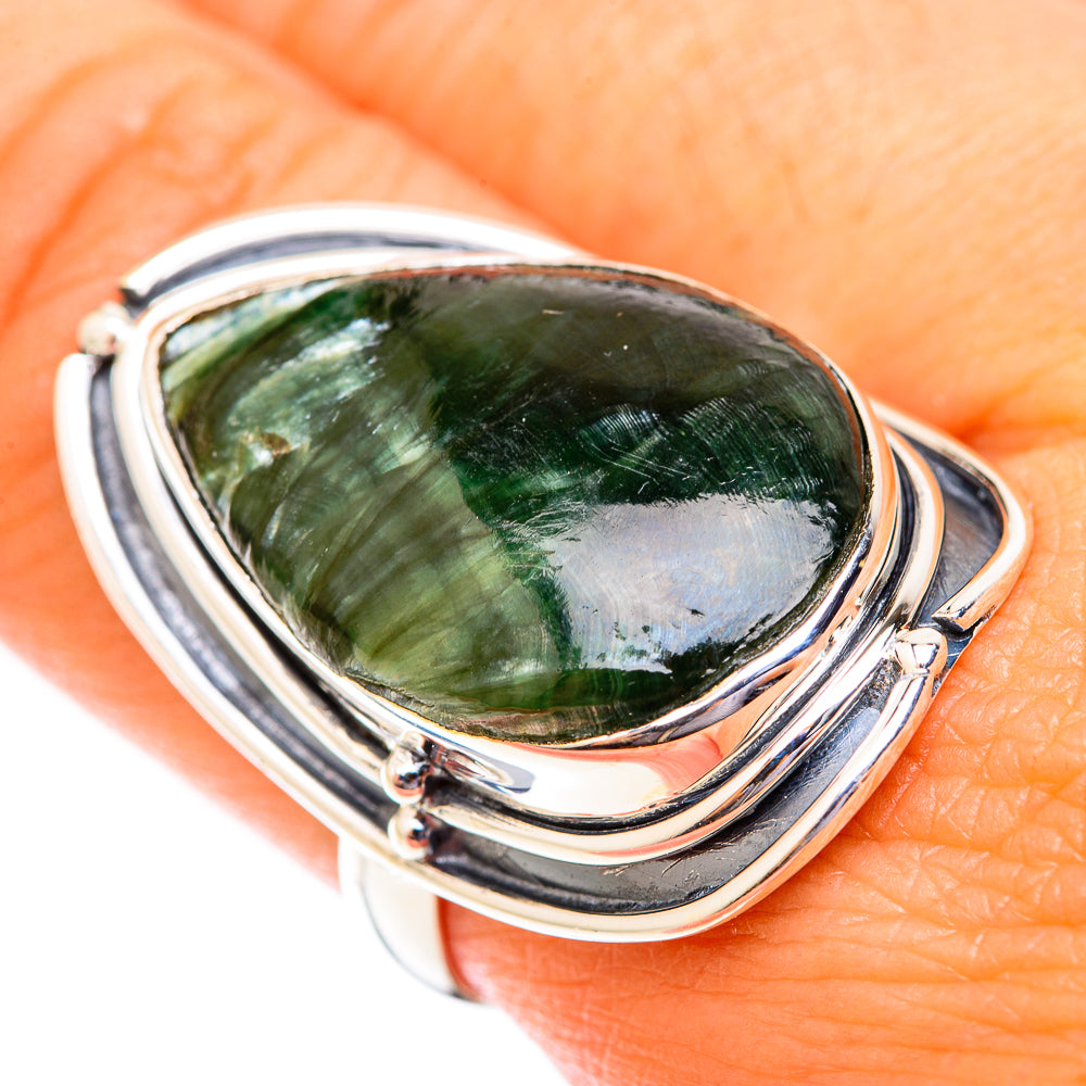 Seraphinite Rings handcrafted by Ana Silver Co - RING118826