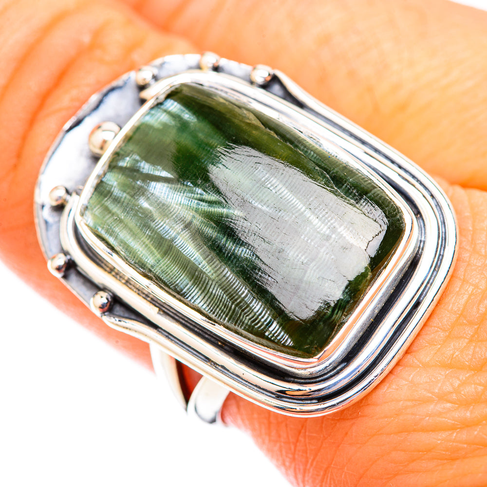 Seraphinite Rings handcrafted by Ana Silver Co - RING118828