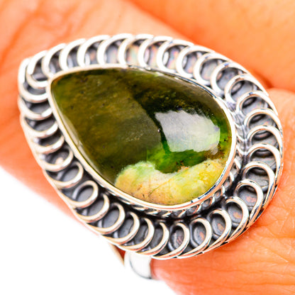 Australian Green Opal Rings handcrafted by Ana Silver Co - RING118829