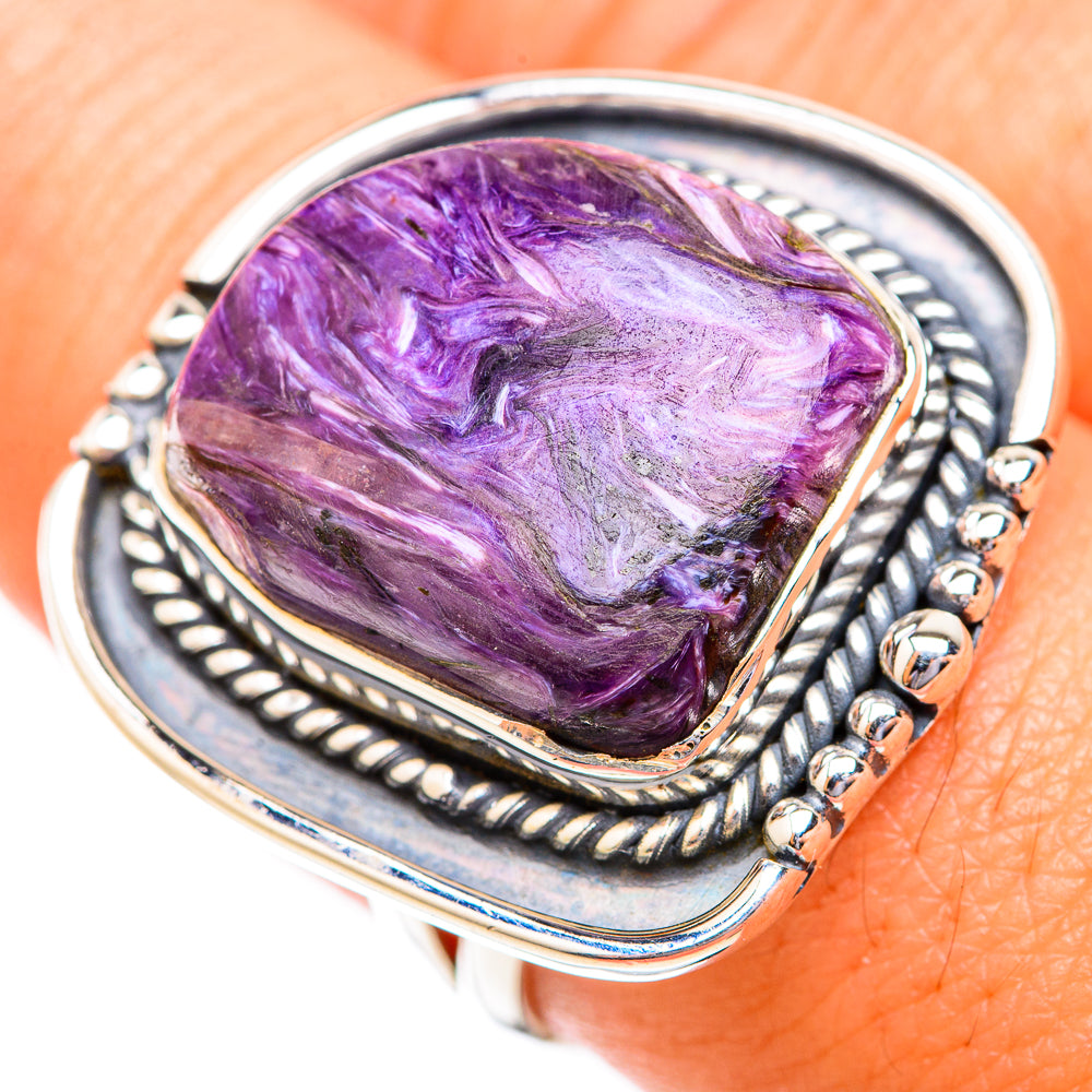 Charoite Rings handcrafted by Ana Silver Co - RING118839