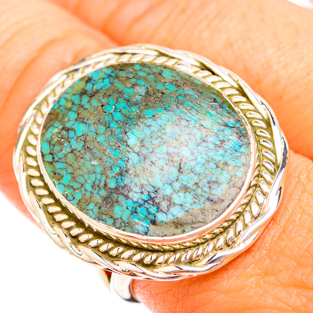 Tibetan Turquoise Rings handcrafted by Ana Silver Co - RING118854