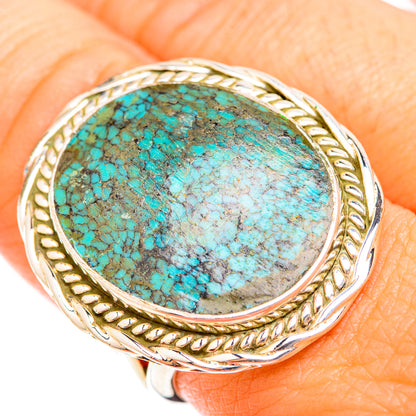 Tibetan Turquoise Rings handcrafted by Ana Silver Co - RING118854