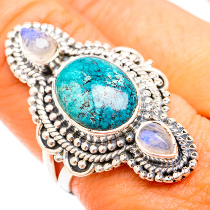 Tibetan Turquoise Rings handcrafted by Ana Silver Co - RING118855