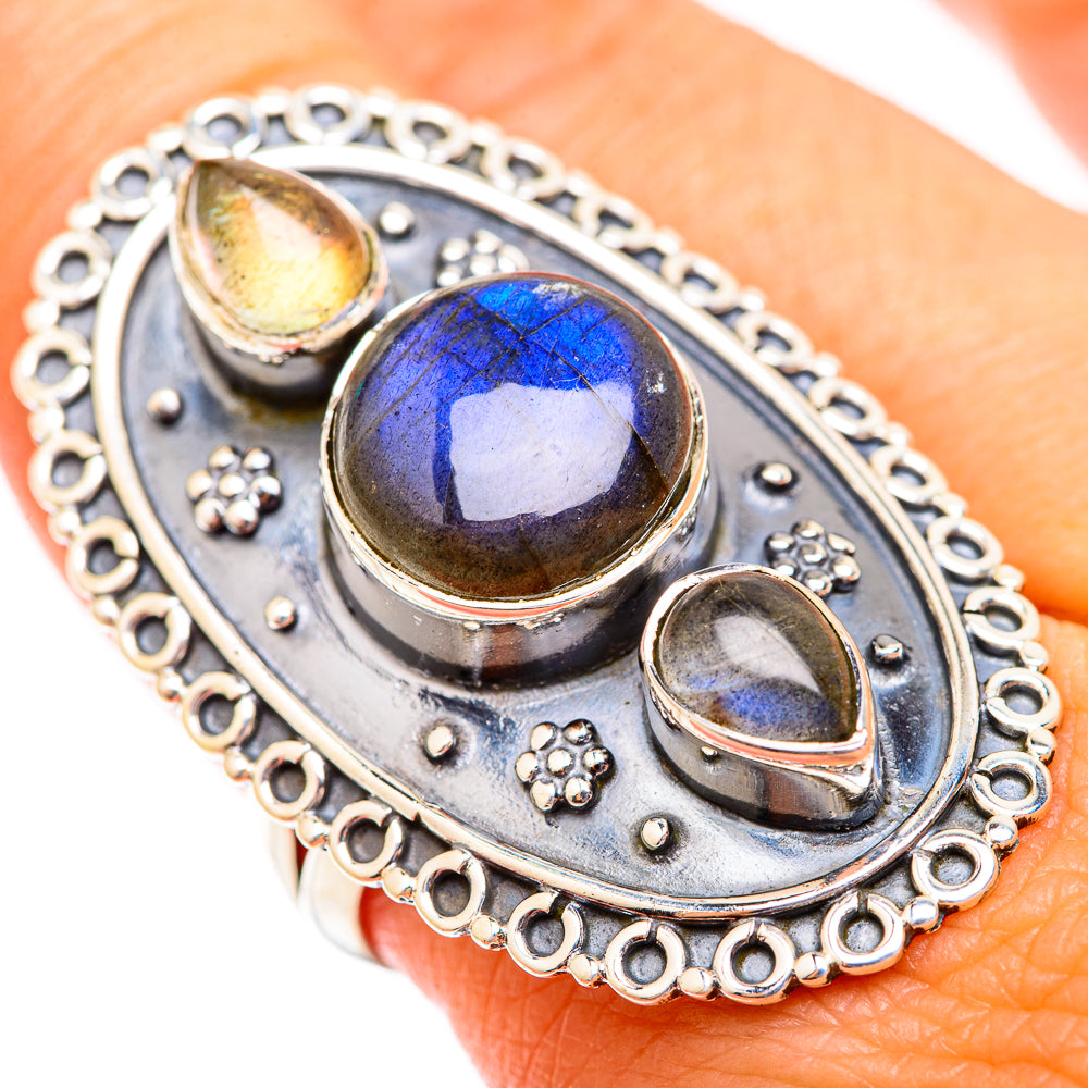 Labradorite Rings handcrafted by Ana Silver Co - RING118856