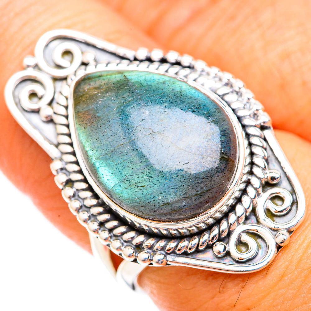 Labradorite Rings handcrafted by Ana Silver Co - RING118857