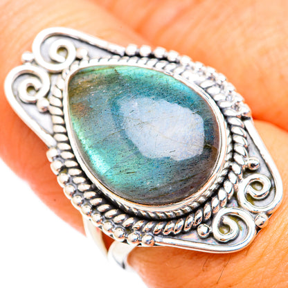 Labradorite Rings handcrafted by Ana Silver Co - RING118857