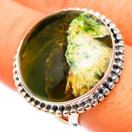 Australian Green Opal Rings handcrafted by Ana Silver Co - RING118859