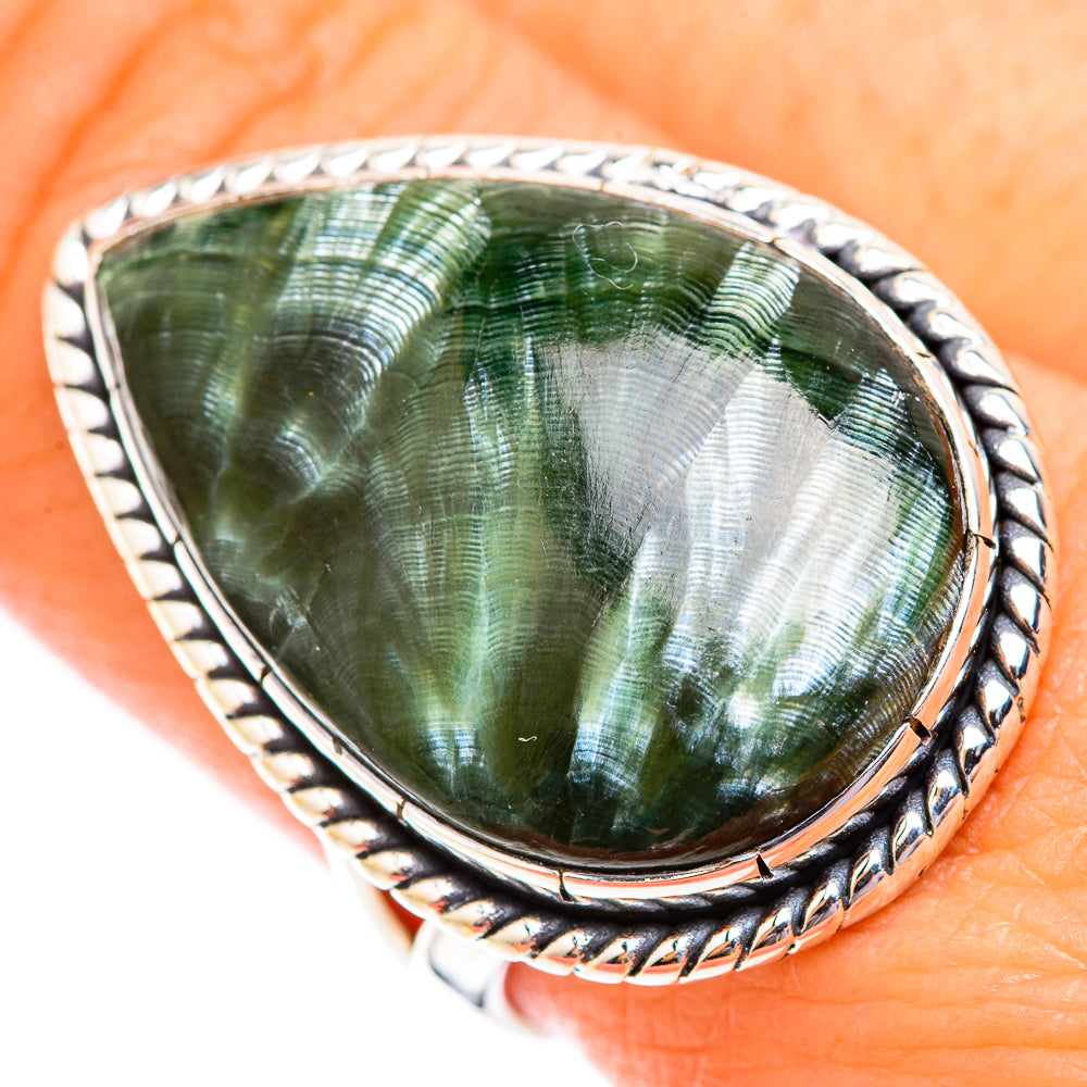 Seraphinite Rings handcrafted by Ana Silver Co - RING118863