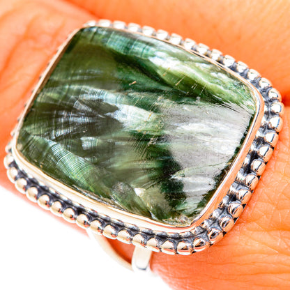 Seraphinite Rings handcrafted by Ana Silver Co - RING118887