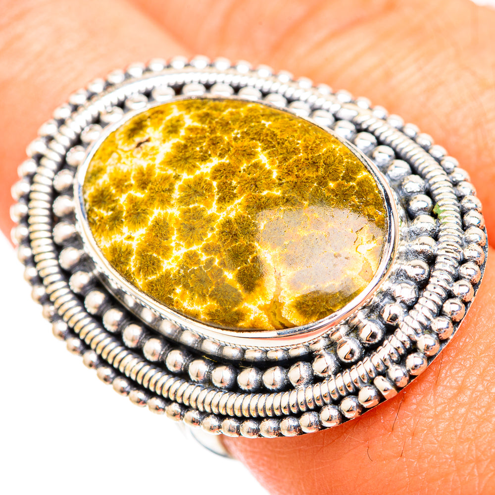 Fossil Coral Rings handcrafted by Ana Silver Co - RING118890