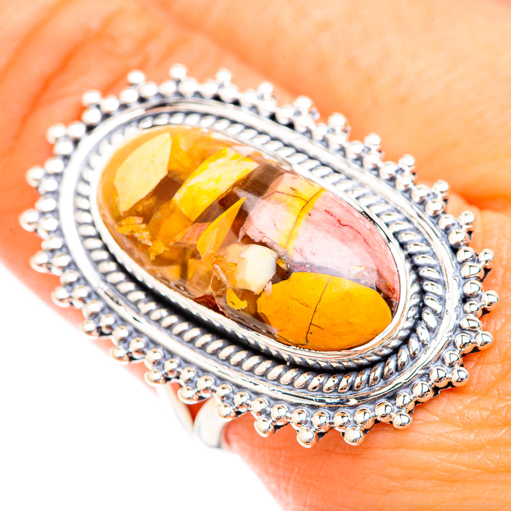 Brecciated Mookaite Rings handcrafted by Ana Silver Co - RING118893
