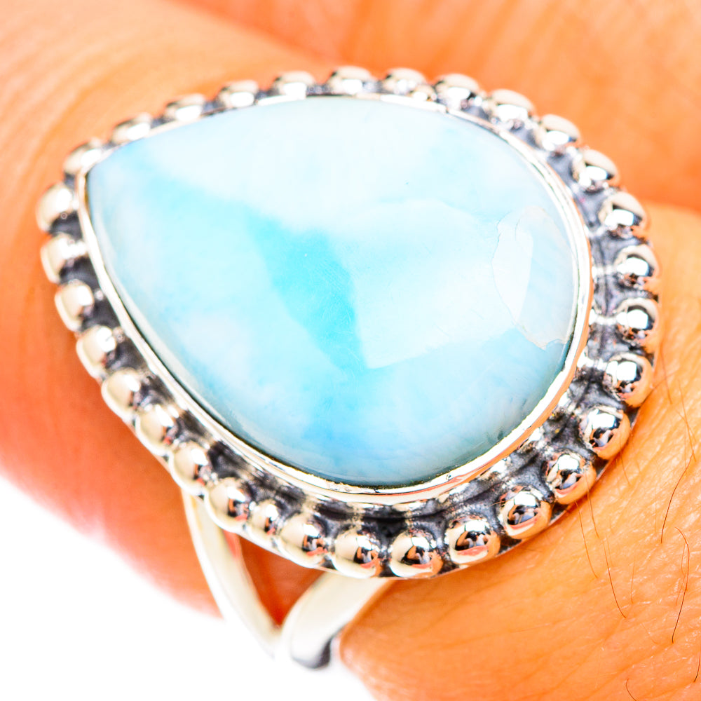Larimar Rings handcrafted by Ana Silver Co - RING118931