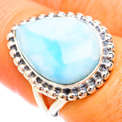 Larimar Rings handcrafted by Ana Silver Co - RING118931