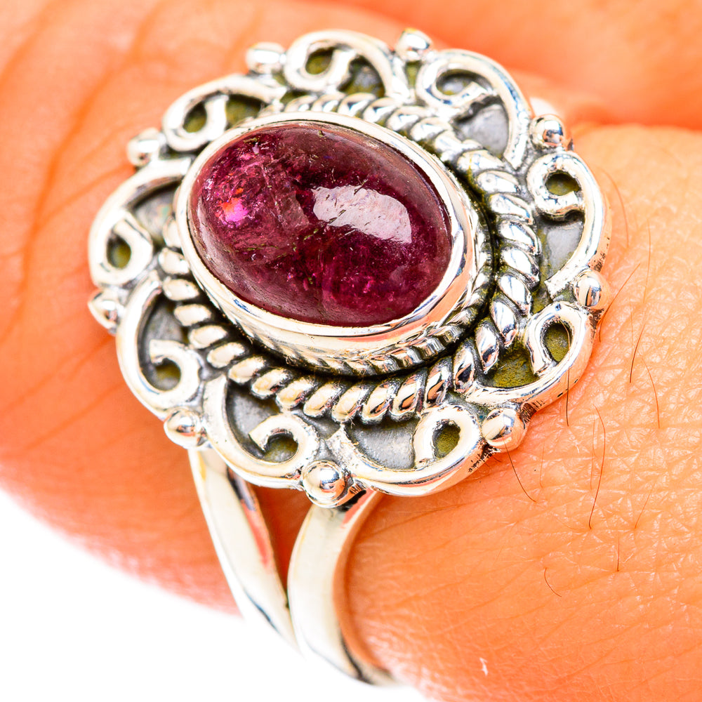 Pink Tourmaline Rings handcrafted by Ana Silver Co - RING118943