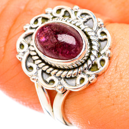 Pink Tourmaline Rings handcrafted by Ana Silver Co - RING118943