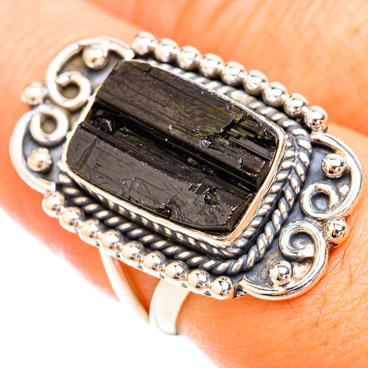 Black Tourmaline Rings handcrafted by Ana Silver Co - RING118946