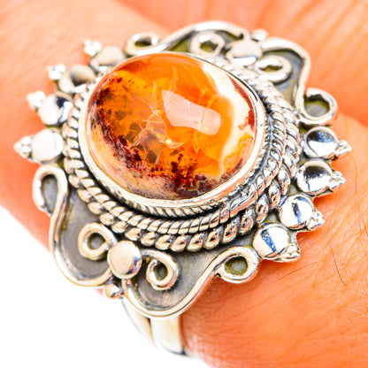 Mexican Fire Opal Rings handcrafted by Ana Silver Co - RING118952