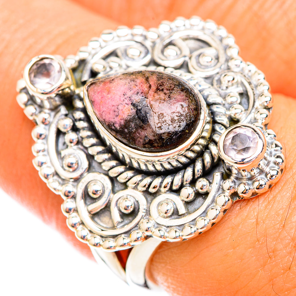 Rhodonite Rings handcrafted by Ana Silver Co - RING118985