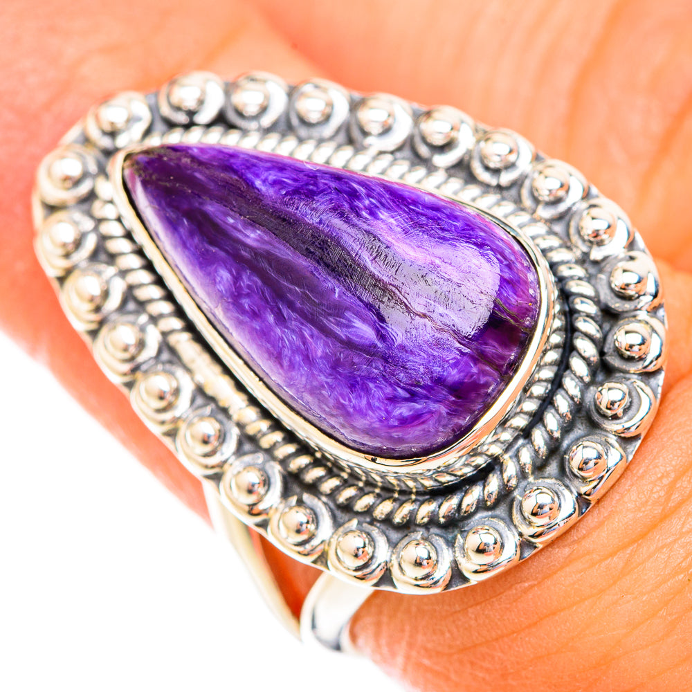 Charoite Rings handcrafted by Ana Silver Co - RING118986
