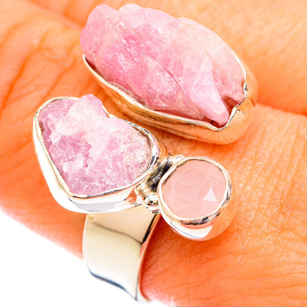 Rose Quartz Rings handcrafted by Ana Silver Co - RING119006