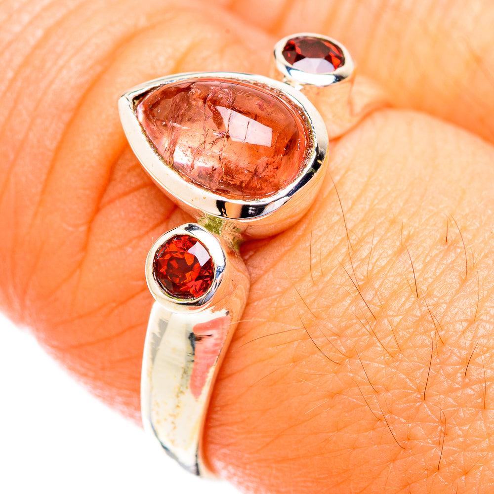 Pink Tourmaline Rings handcrafted by Ana Silver Co - RING119007