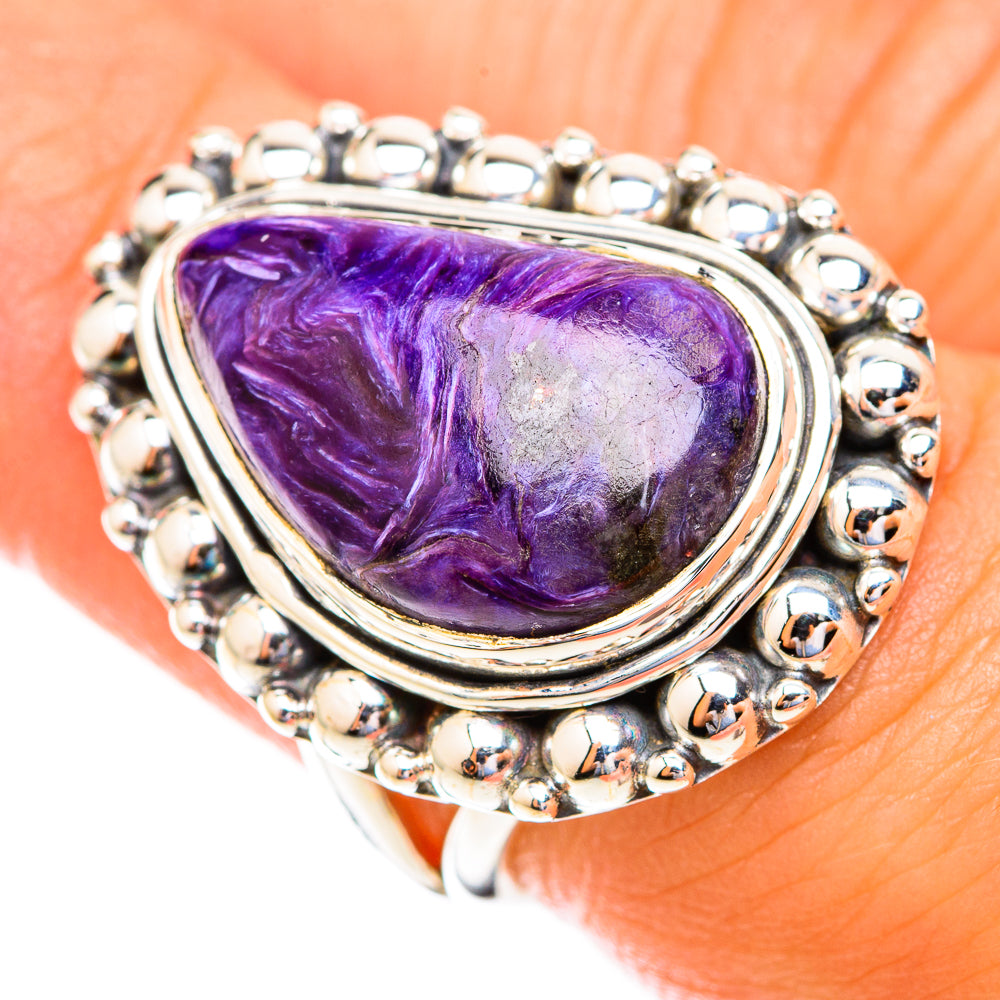 Charoite Rings handcrafted by Ana Silver Co - RING119008