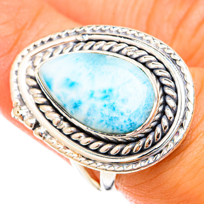Larimar Rings handcrafted by Ana Silver Co - RING119014