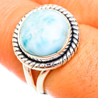 Larimar Rings handcrafted by Ana Silver Co - RING119016