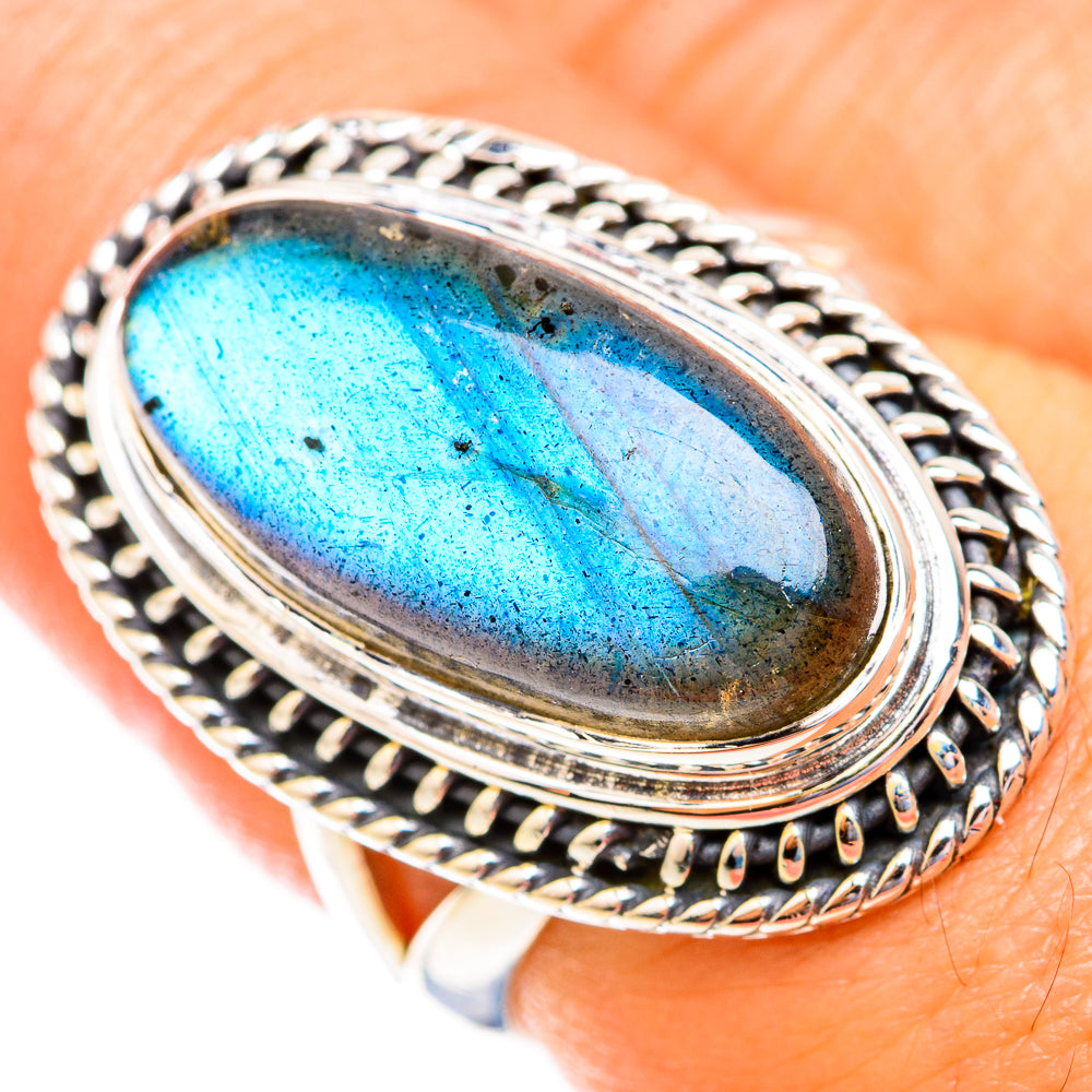 Labradorite Rings handcrafted by Ana Silver Co - RING119017