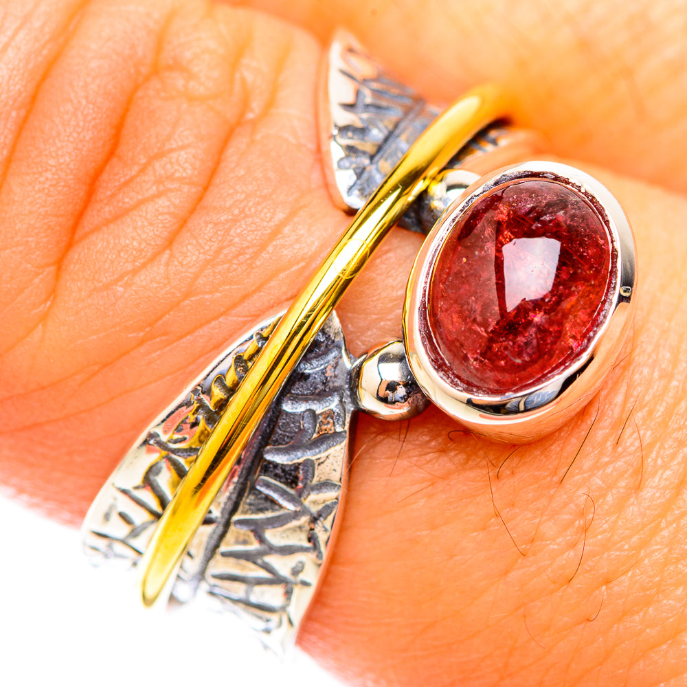 Pink Tourmaline Rings handcrafted by Ana Silver Co - RING119028