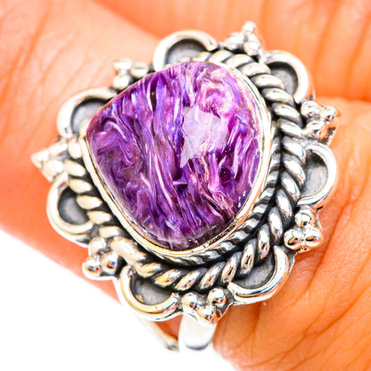 Charoite Rings handcrafted by Ana Silver Co - RING119030