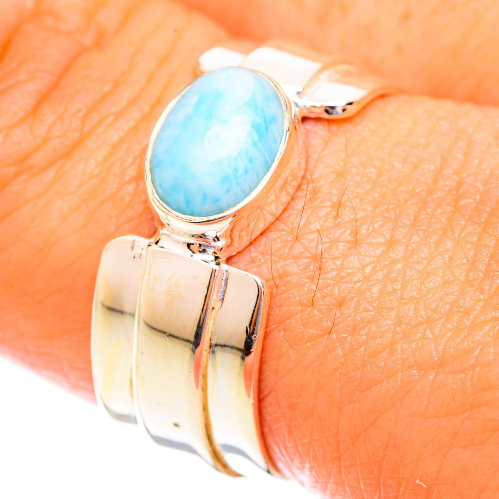 Larimar Rings handcrafted by Ana Silver Co - RING119034