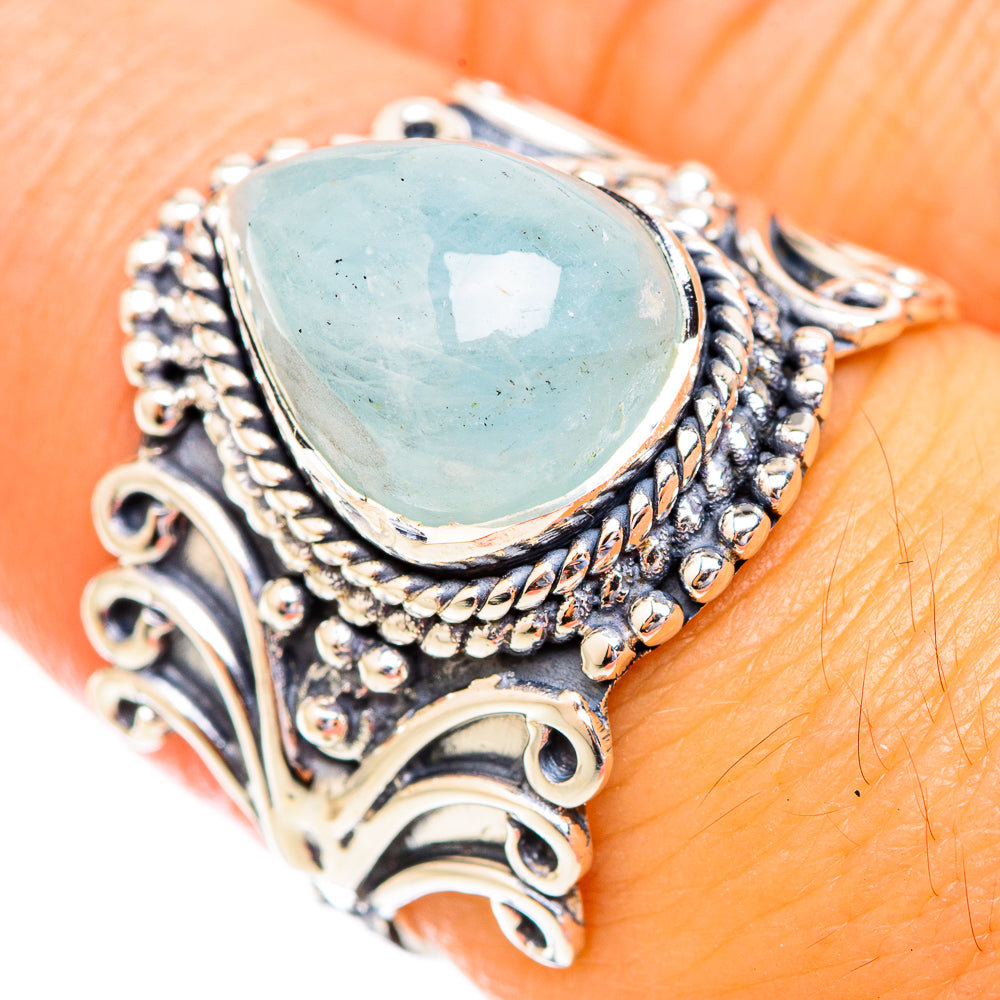 Aquamarine Rings handcrafted by Ana Silver Co - RING119049