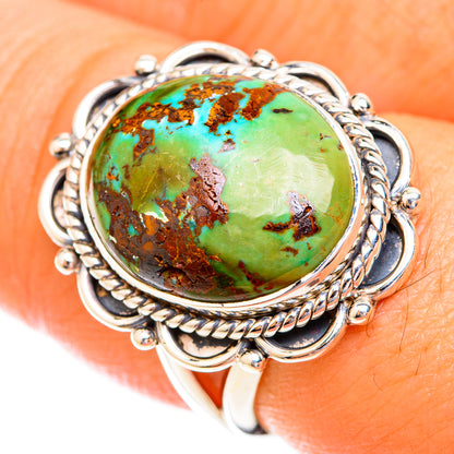 Tibetan Turquoise Rings handcrafted by Ana Silver Co - RING119055