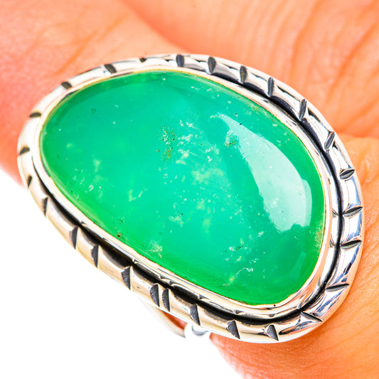 Chrysoprase Rings handcrafted by Ana Silver Co - RING119059