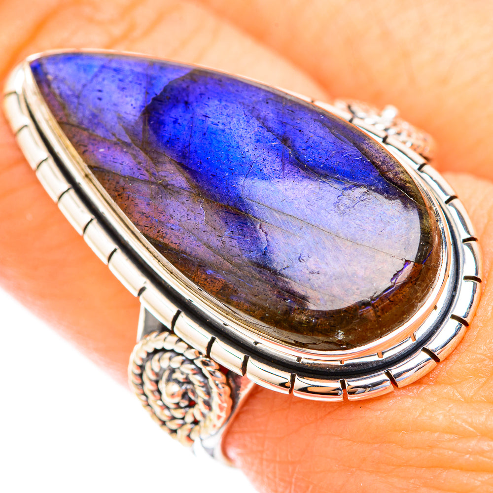 Labradorite Rings handcrafted by Ana Silver Co - RING119081