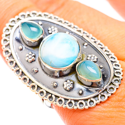 Larimar Rings handcrafted by Ana Silver Co - RING119083
