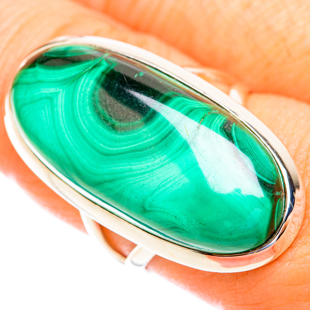 Malachite Rings handcrafted by Ana Silver Co - RING119091