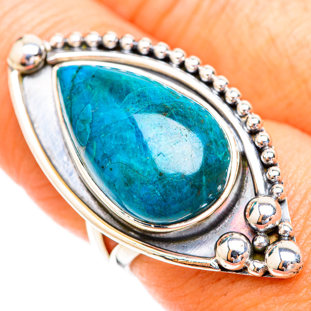 Chrysocolla Rings handcrafted by Ana Silver Co - RING119117