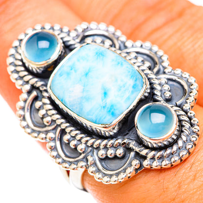 Larimar Rings handcrafted by Ana Silver Co - RING119119